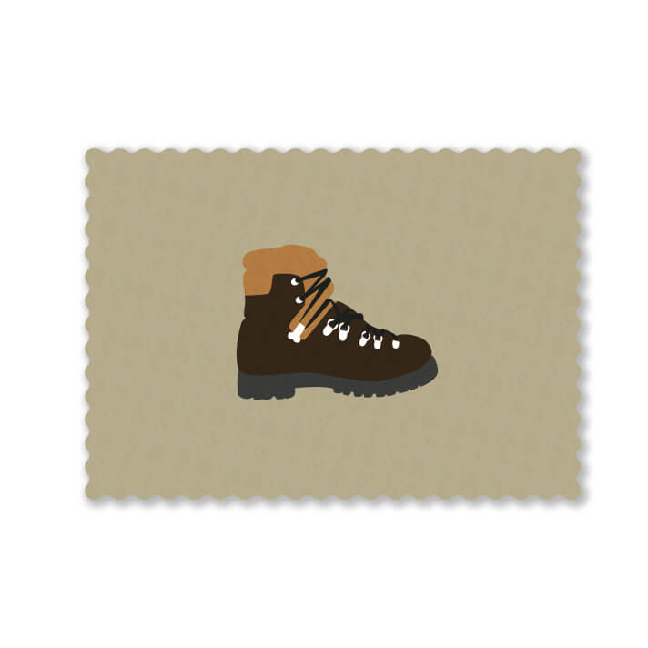 Postkarte Bergschuh