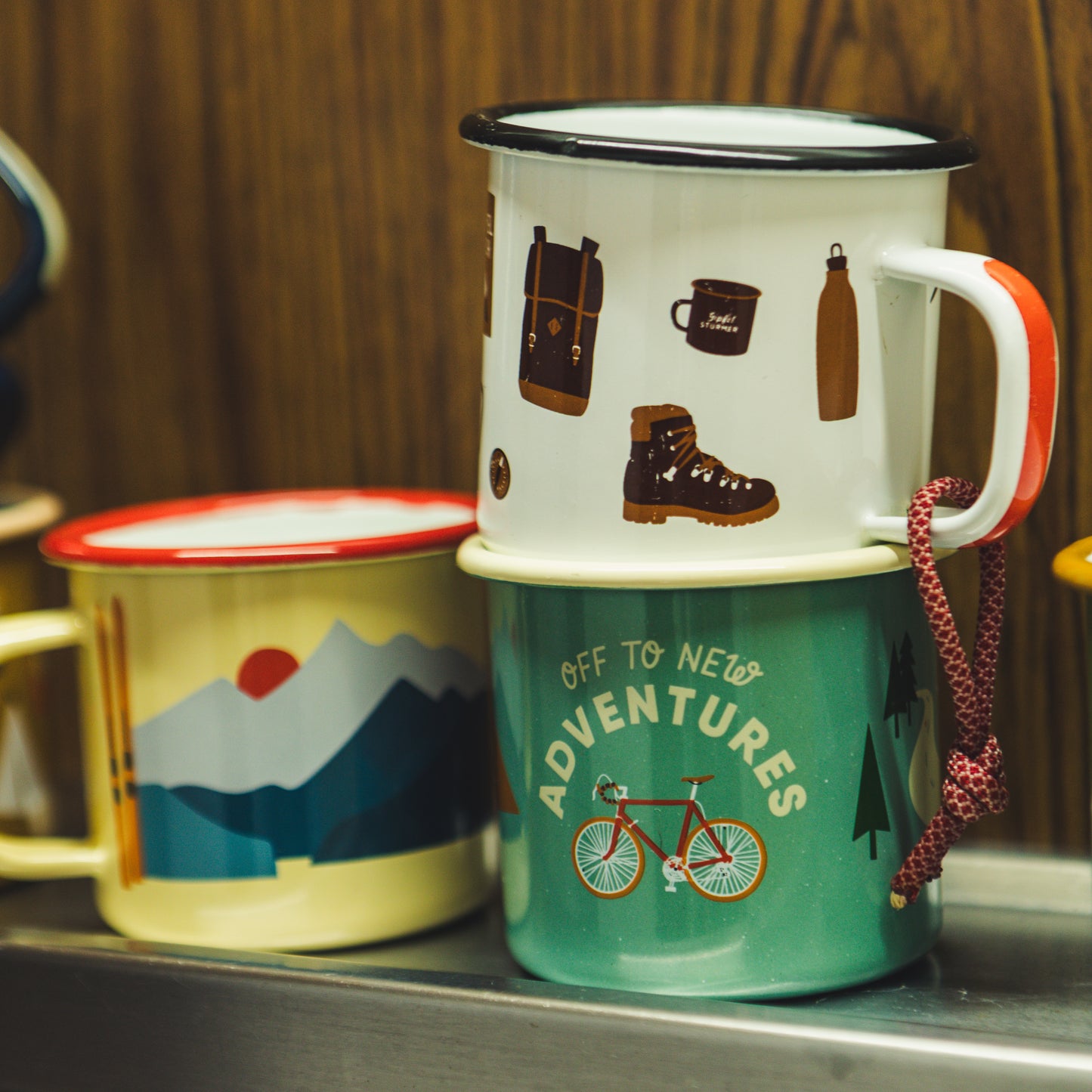 Emaille Tasse Bike