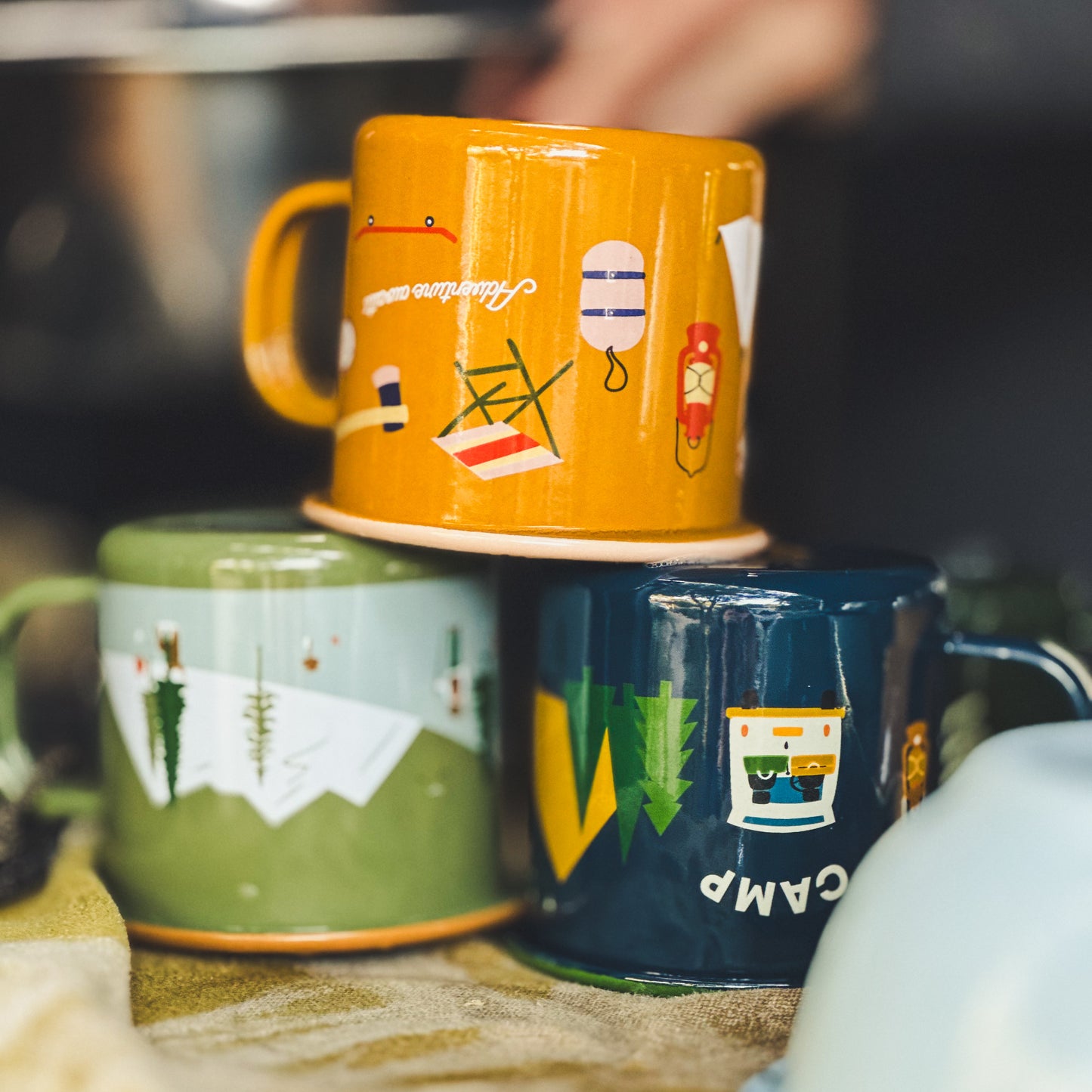 Emaille Tasse CAMP STUFF