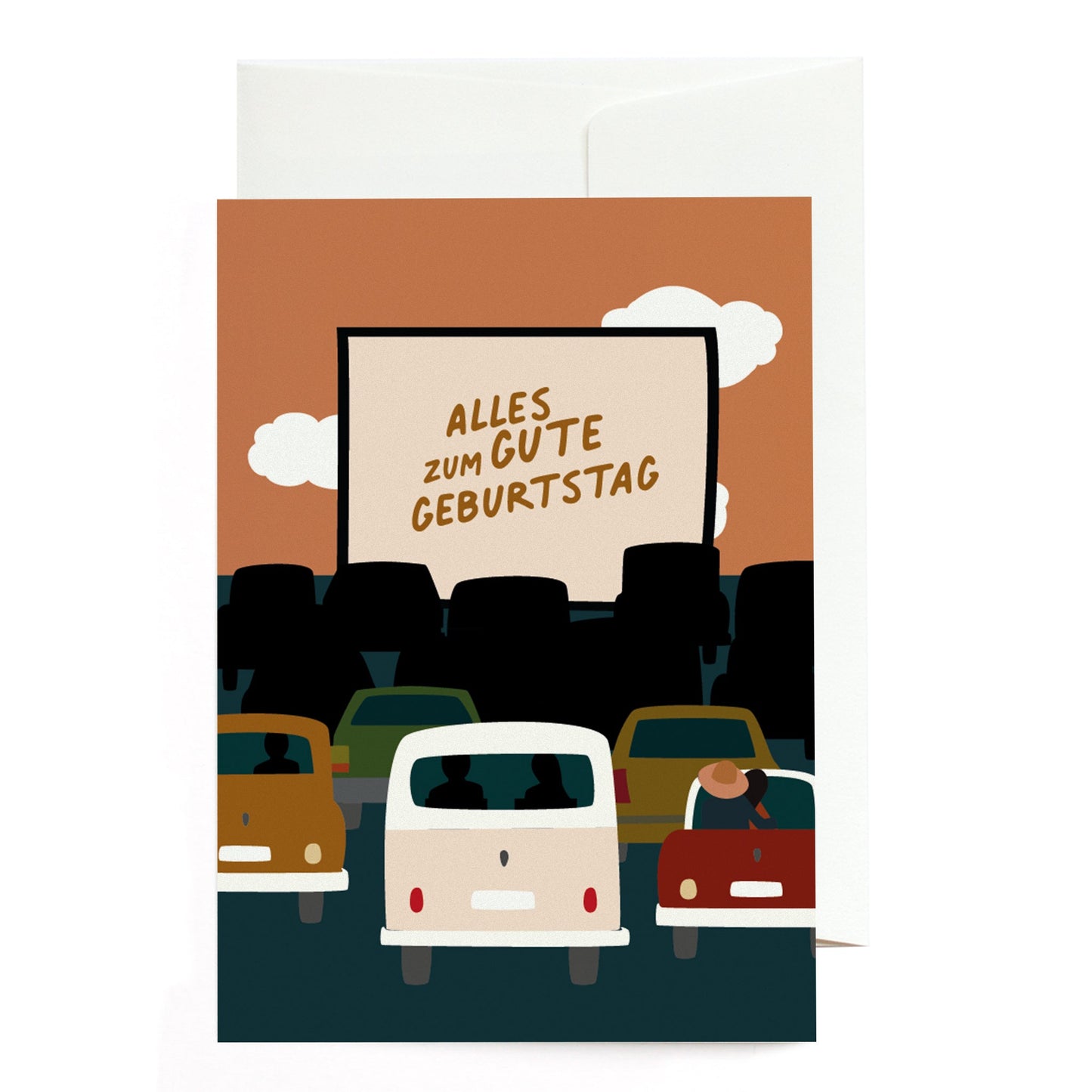 Greeting card drive-in cinema