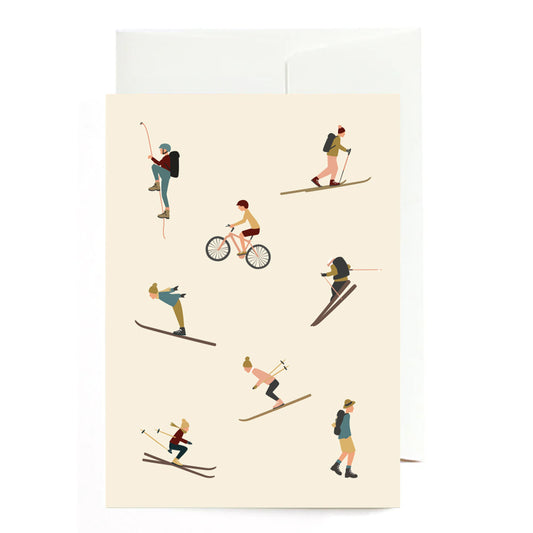 Greeting card mountain athlete