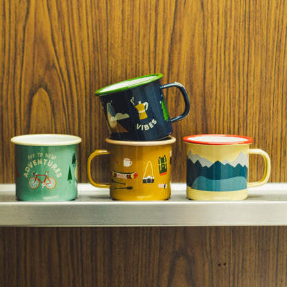 Emaille Tasse Bike