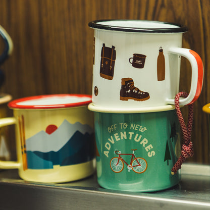 Emaille Tasse Bike