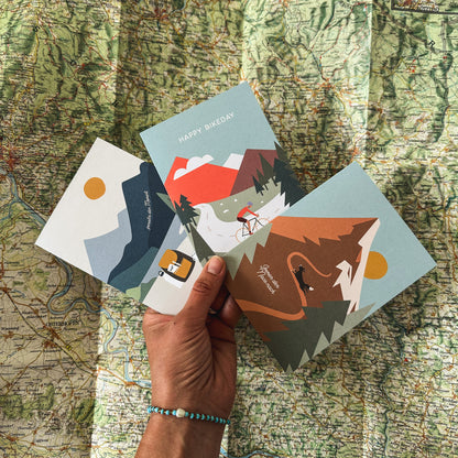 Carte de voeux Collectionnez les lacs de montagne