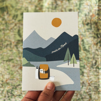 Carte de voeux Collectionnez les lacs de montagne