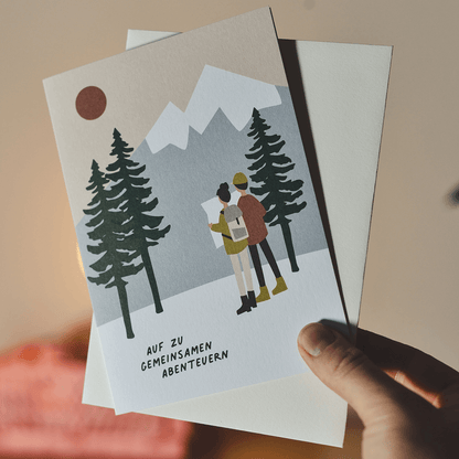 Greeting card Off to adventures together