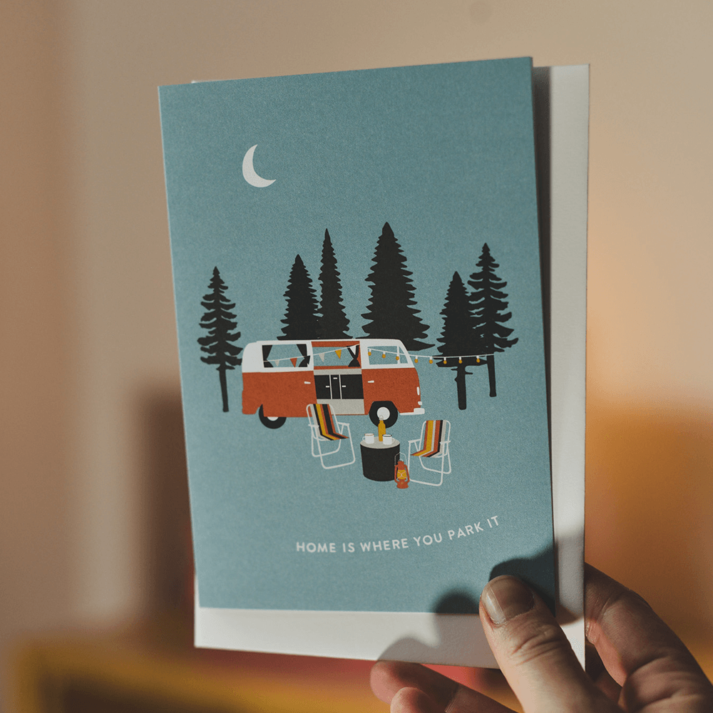 Greeting card Home is where you park it
