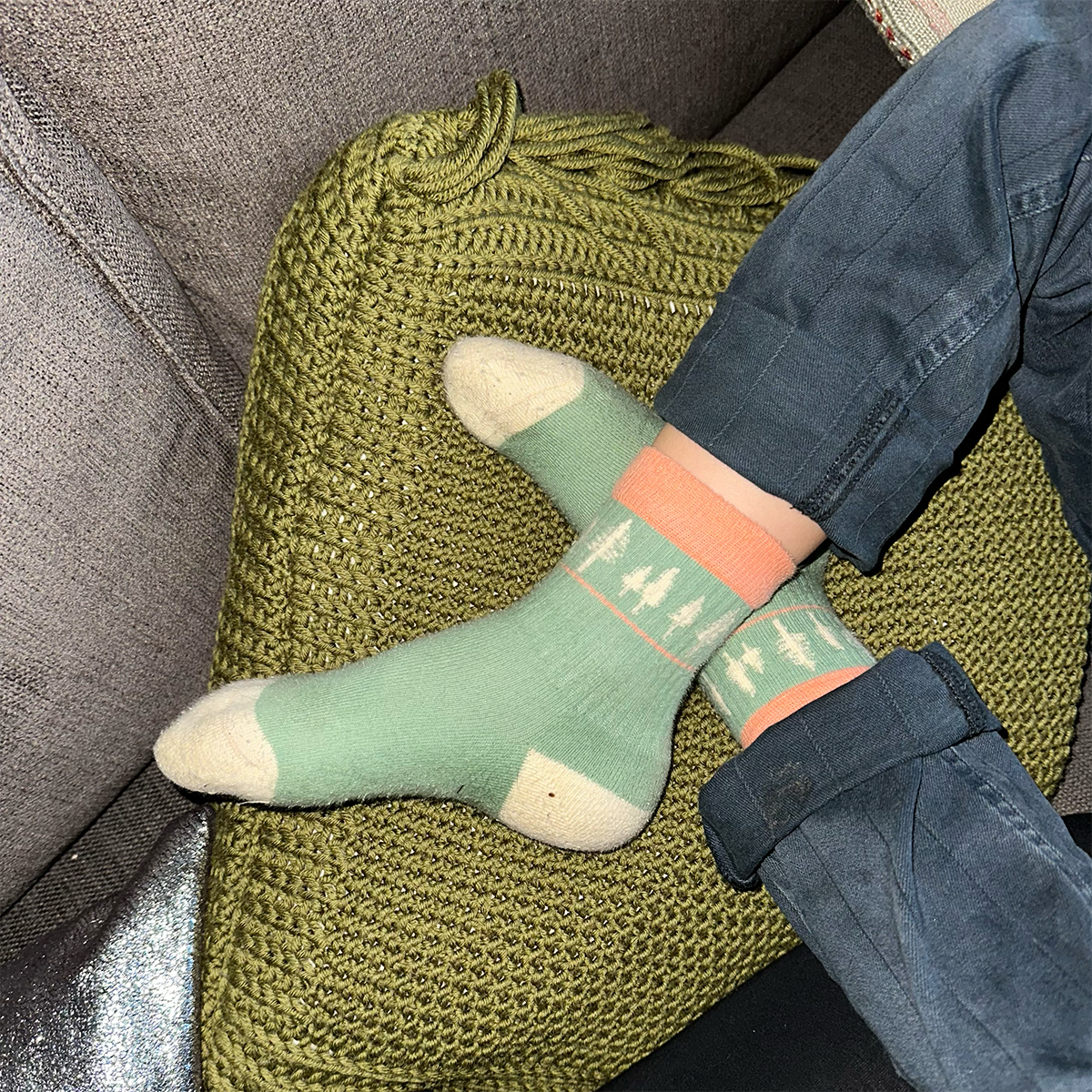 Roadtyping Kindersocken retro Sportsocken outdoor Socken bäume tennissocken türkis grün 
