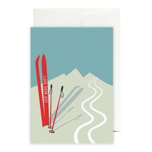 Greeting card The mountain is calling