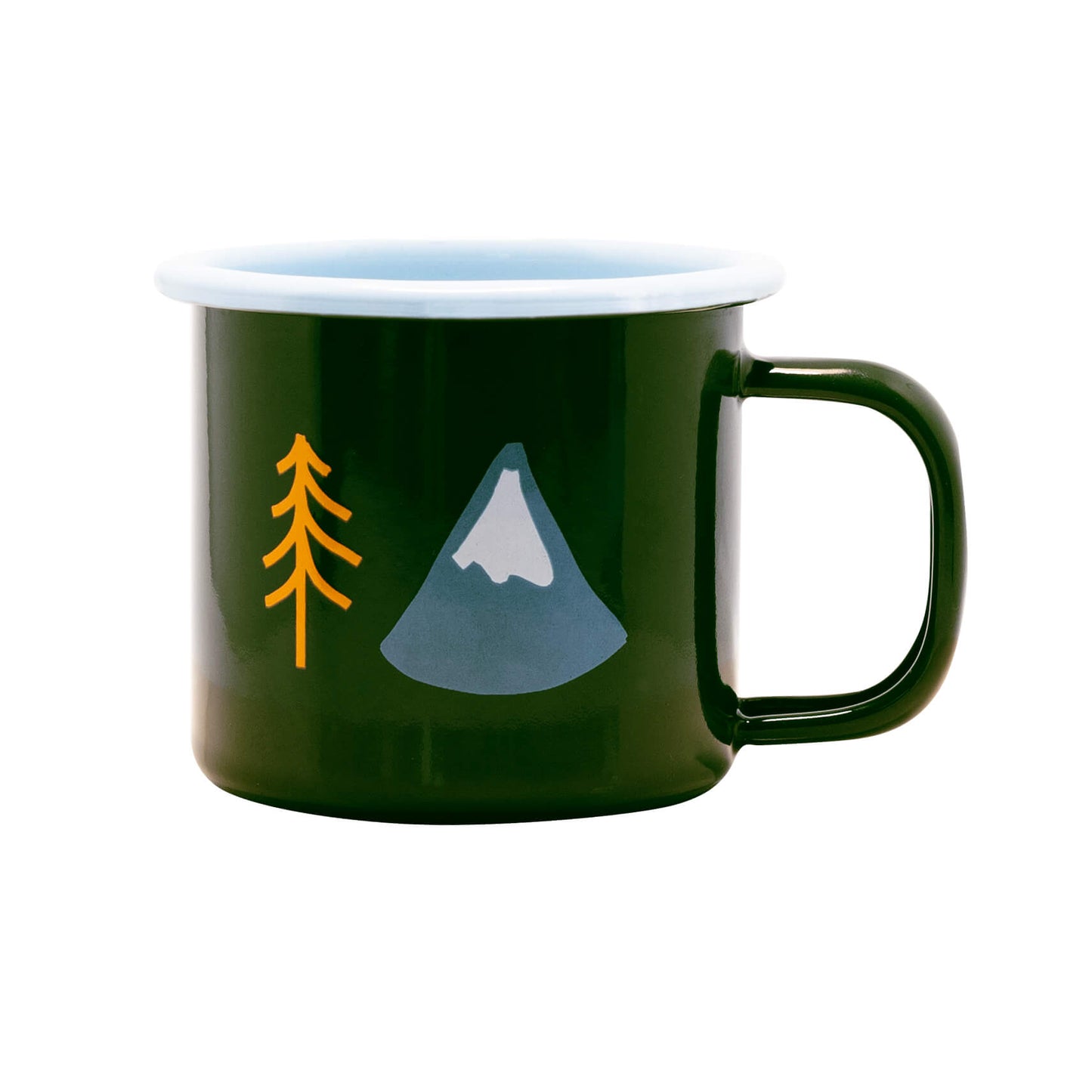 Kleine Emaille Tasse Wald
