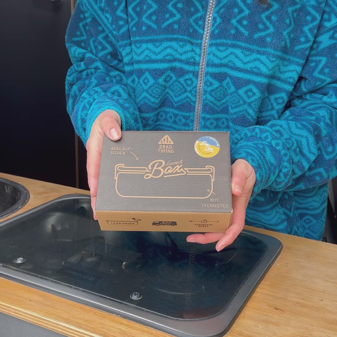 Lunchbox von Roadtyping "Bigsur" in Orange und Blau 