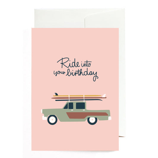 Greeting card Ride into the sunset