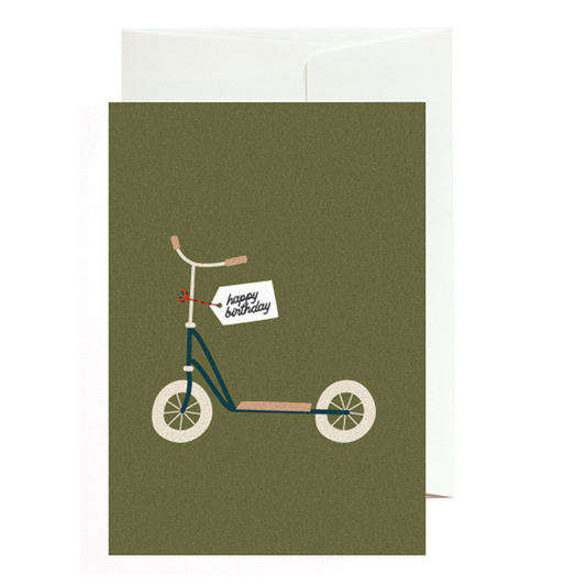Greeting card Happy birthday (scooter)