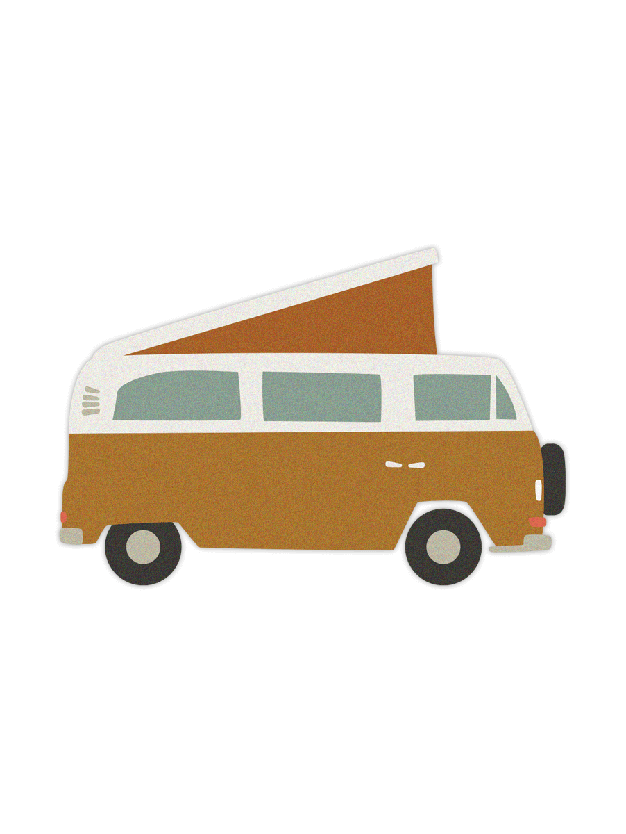 Postcard punched camper