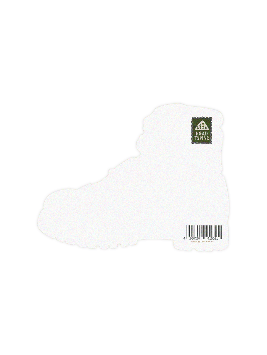 Postcard punched mountain boots