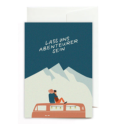Greeting card Let's be adventurers