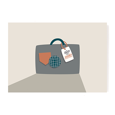 Valise pour cartes postales