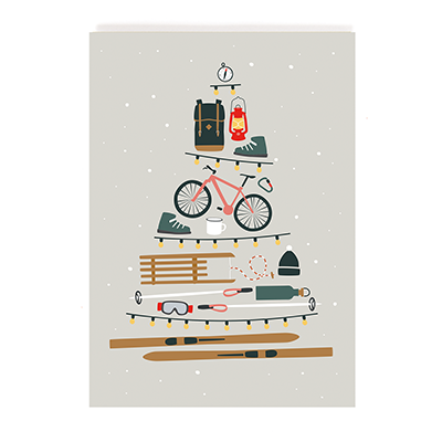 Postcard Christmas Sports Tree