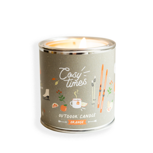 Orange scented candle