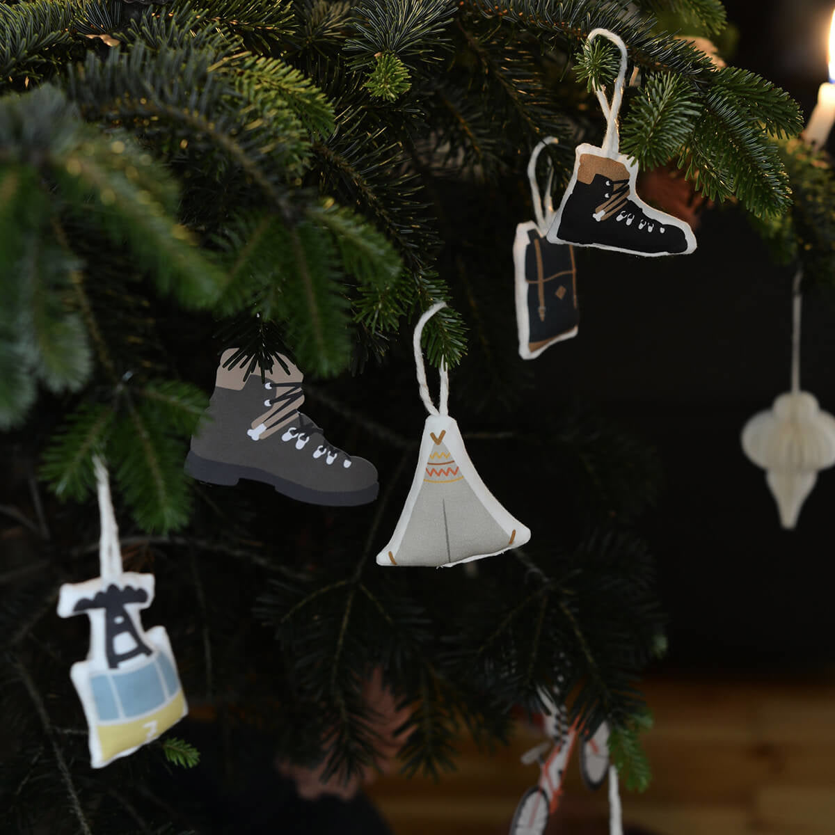 Christmas trailer camping