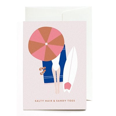 Greeting card Salty Hair &amp; sandy Toes 