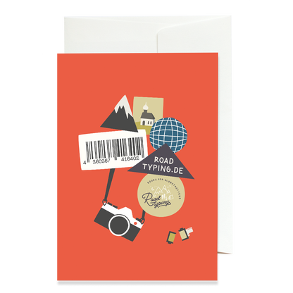 Greeting card Let's travel the world