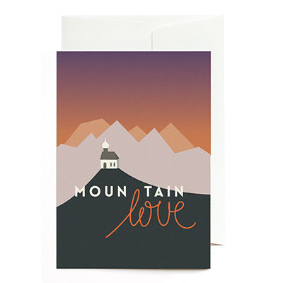 Carte de voeux Amour de montagne