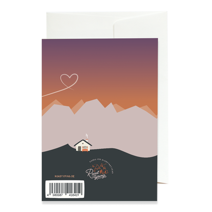 Greeting card Mountain love