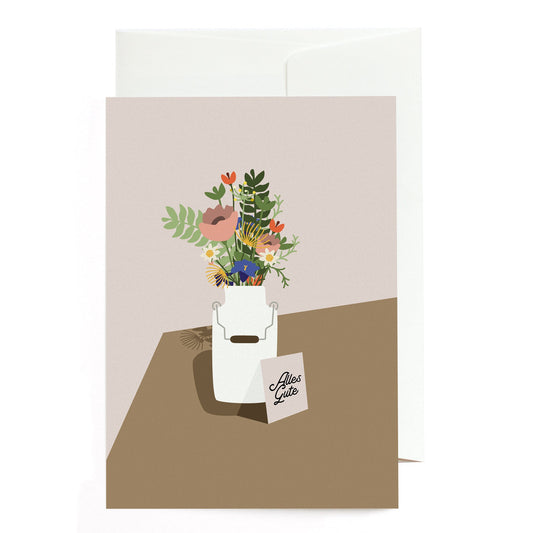 Greeting card bouquet of flowers