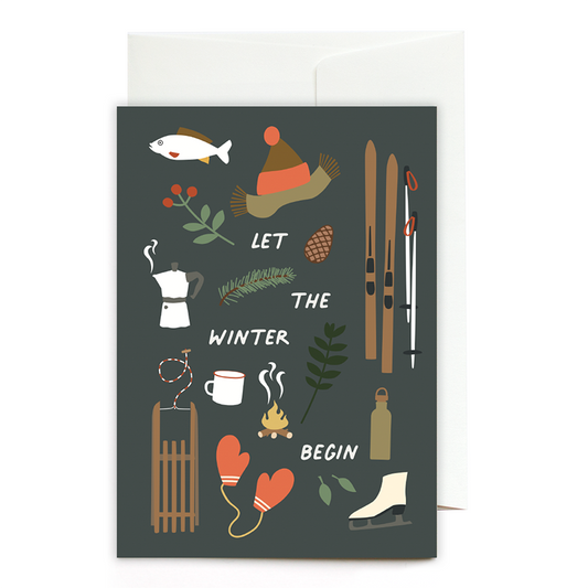 Greeting card Winter begins