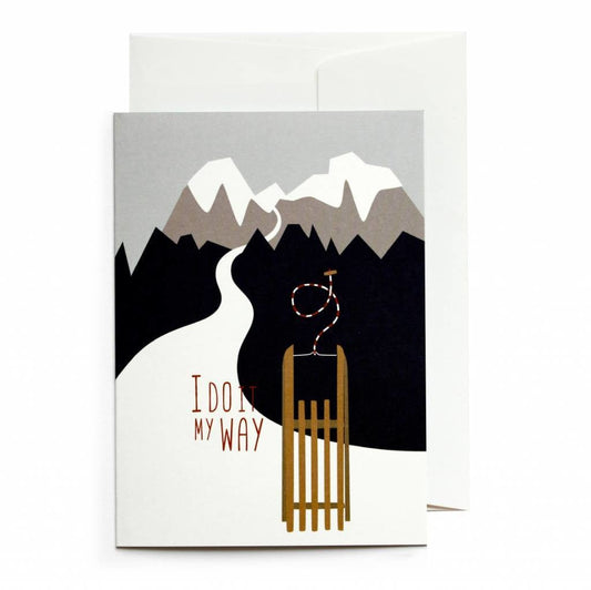 Greeting card sleigh