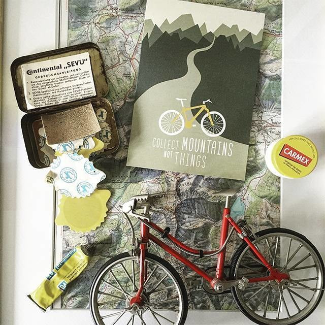 Greeting card mountain bike